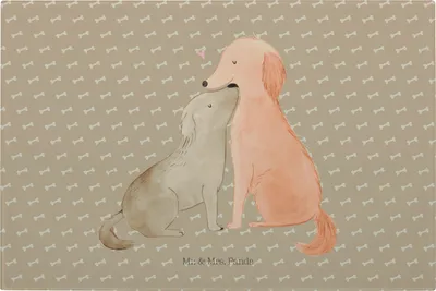 Produktbild von Mr. & Mrs. Panda schneidunterlage Hunde Liebe - Hundeglück - Geschenk, Hackbrett, Schneidebrett Aus Glas, Sprüche, Küchenbrett, Herz, Kuss, Glasbrett, Vertrauen, Hund
