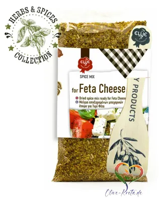 Produktbild von ELLIE 14506 Gewürzmischung für Feta-Käse 100g mit Holzspatel von Kreta