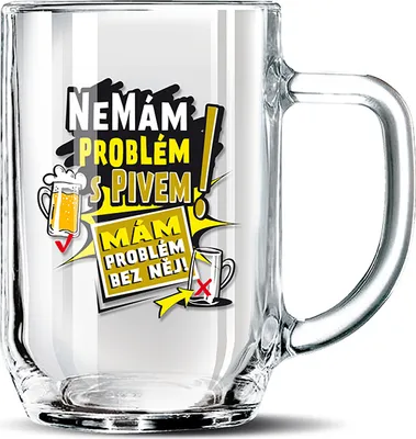 Produktbild von Nekupto Dárkový půllitr Nemám problém s pivem! RDH