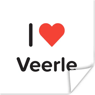 Produktbild von MuchoWow® Poster Ich liebe - Veerle - Mädchen 75x75 cm - Wand Dekoration