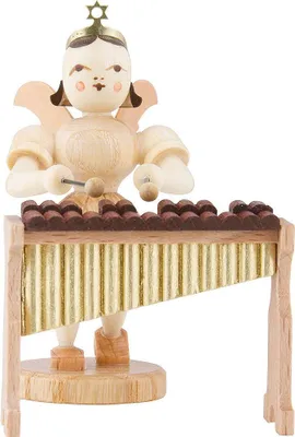 Produktbild von Kurzrockengel mit Xylophon, natur (6,6cm) von Blank Kunsthandwerk