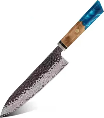 Image de Couteau de cuisine damassé AI-37540 - Chef Bleu KP37540