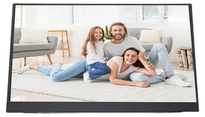 Image de Écran portable de 15,6 pouces, HD 1080p, Wi-Fi, USB-C, interface multimédia HD, deuxième écran externe avec socle et 2 haut-parleurs intégrés pour ordinateur portable