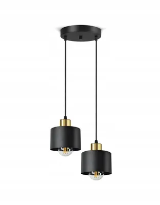 Zdjęcie produktu dla Lampa Sufitowa Żyrandol Plafon Classic Spot EZ2 LED E27 Black Gold