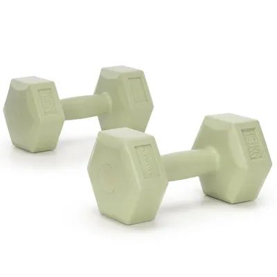 Produktbild von ACTIGET Kurzhantel Set - 2x 1,5 kg Hanteln - Hantel Set für Krafttraining, Fitness, Workout - grün