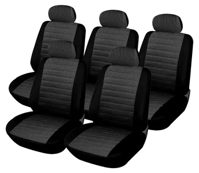 Produktbild von Sitzbezüge Auto Einzelsitzbezug universal Größe, 5er Set, schwarz/grau