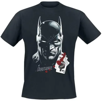 Produktbild von Batman T-Shirt Herren Batman Serious Face With Playing Cards schwarz L