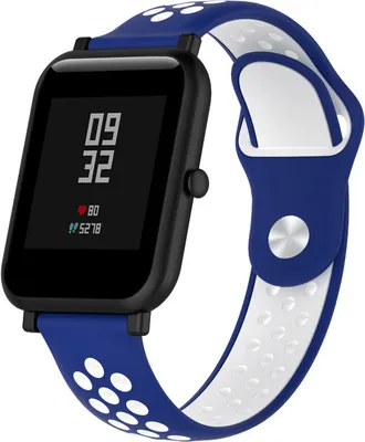 Produktbild von Strap-it Xiaomi Amazfit Bip Sportarmband (Blau / Weiß)