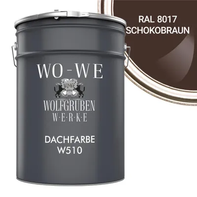 Produktbild von Dachfarbe Sockelfarbe Dachbeschichtung W510 Schokobraun RAL 8017 - 5L