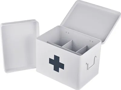 Obrázek produktu pro Kovová krabička na léky se 4 přihrádkami