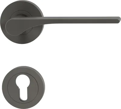 Produktbild von GRIFFWERK Rosettengarnitur LEAF LIGHT SIEGER DESIGN PZ-Schloss Kaschmirgrau