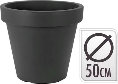 Immagine prodotto di Fioriera Vaso di plastica 50cm antracite Vaso per piante Fioriera