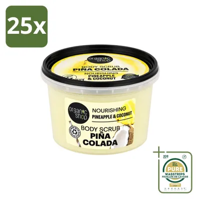 Produktbild von 25 x Organic Shop Body Scrub Ananas & Kokosnuss - 250 ml - Vorratspackung - 25 Stücke