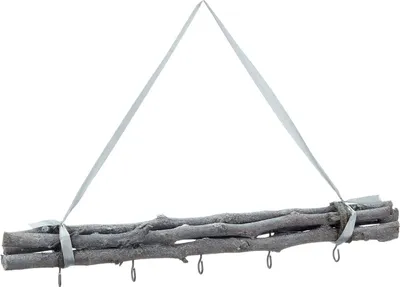 Produktbild von Maulbeeren Bündel in 50 / 80cm, mit 5/8 Haken und Kordel, Farbe:50cm grau weiß | 5 Haken