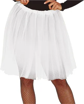 Produktbild von Karneval Tanzkostüm Tutu Ballettrock 60cm Party Schwarz Weiß Festlich Eleganz Tanz Verkleidung Märchenhaftes Tanztrikot Modisch Fasching Ballett, Farbe: Weiß