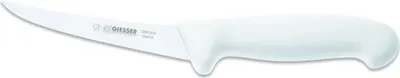 Produktbild von Giesser Messer Ausbeinmesser Fleischermesser rutschfest scharf Klinge gebogen - 13 cm, Flexibel, Weiß