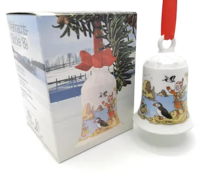 Produktbild von Hutschenreuther Porzellan Weihnachtsglocke Glocke 1989 mit Originalverpackung