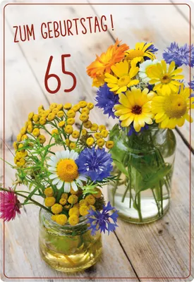 Produktbild von 65 Geburtstag  unverpackt  Glückwunschkarte im Format 116 x 166 cm mit