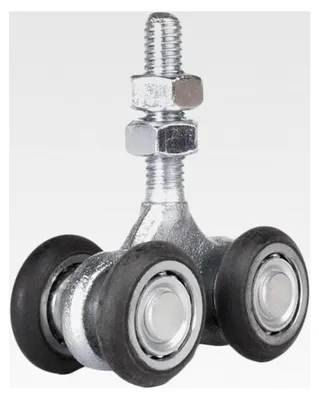 Produktbild von Laufwagen mit 4 Nylonrollen bis 60 kg, Laufrollen, Scheunentor, Schiebetor
