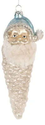 Obrázok produktu pre Vianočná ozdoba Clayre & Eef – Santa Claus, Ø 6 x 16 cm, strieborné sklo