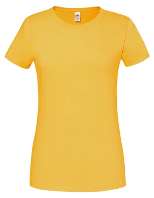 Produktbild von Fruit of the Loom - "Iconic 195 Premium" T-Shirt für Damen FK2664 (M) (Sonnenblume)