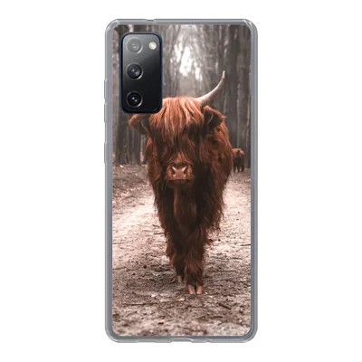 Produktbild von MuchoWow® Handyhülle Schutzhülle Hülle für Samsung Galaxy S20 FE Schottischer Hochländer - Wald - Kuh - Tiere - Natur Silikon Softcase Handy Hülle - Abdeckung