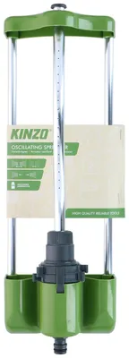 Produktbild von Kinzo Rasensprenger – Sprühkopf für Gartenschlauch – Kreisregner für Garten und Gemüsebeet – Rasen Bewässerung – Einstellbare Wasserverteilung