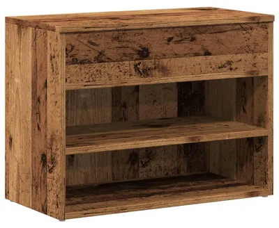 Immagine prodotto di vidaXL Panca per scarpe in legno vecchio 60x30x45 cm Materiale a base di legno