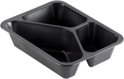 Obrázek produktu pro Duni PP miska Caterline černá 3 dělené 1095ml 216 kusů 1 balení