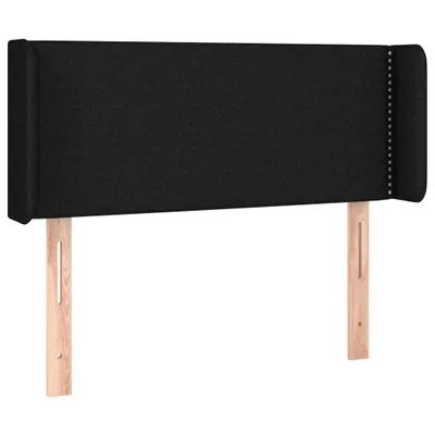 Produktbild von vidaXL Kopfteil mit Ohren Schwarz 83x16x78/88 cm Stoff