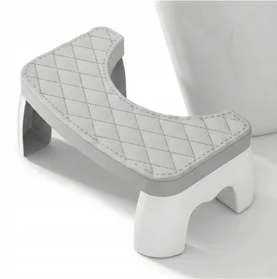 Produktbild von Toilettensitz, Badezimmer-Sitzhocker, weißer Hocker für Erwachsene und Kinder