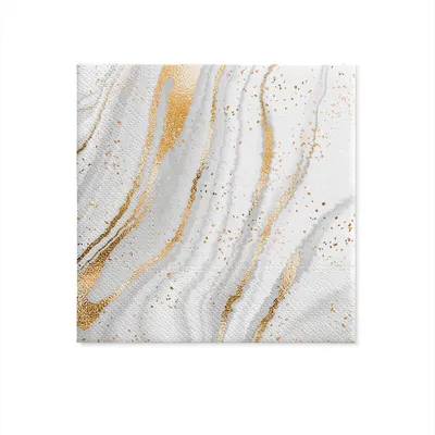 Obrázek produktu pro 20 ubrousků Golded Marble - struktura se zlatými vlákny 33x33cm