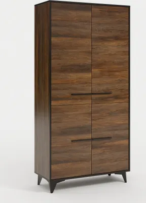 Produktbild von Furniture24 Regalschrank Frida S2D Schrank Wohnzimmerschrank Kleiderschrank Shirin Nußbaum