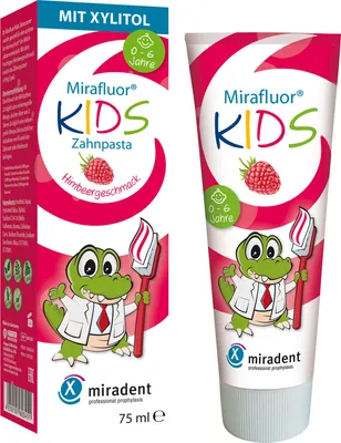 Produktbild von miradent Mirafluor Kids Zahncreme, 75 ml ZCR