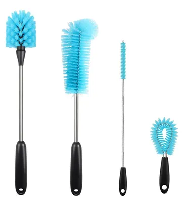 Produktbild von Omgoods – Set mit 4 Flaschenbürsten – Reinigungsbürsten für Küche und Flaschen