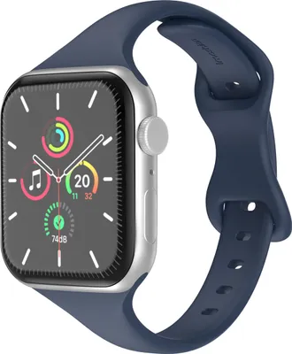 Produktbild von imoshion Slim Silikonarmband für das Watch Series 1 t/m 11 / SE / Ultra (44/45/46/49 mm) - Navy Blue