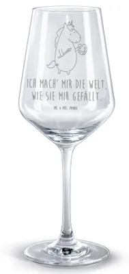 Produktbild von Mr. & Mrs. Panda Weinglas Einhorn Künstler - Transparent - Geschenk, Kelch, graviertes, Einhörner, wein glas, Englisch, Maler, Welt, graviert, Unicorn, Artist