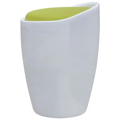 Image de vidaXL Tabouret Blanc et vert Similicuir