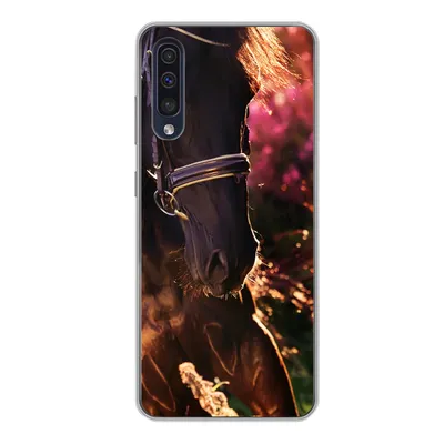 Produktbild von MuchoWow® Handyhülle Schutzhülle Hülle für Samsung Galaxy A50 Pferd - Sonne - Porträt Silikon Softcase Handy Hülle - Mobiltelefonhülle