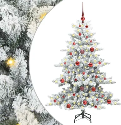 Obrázok produktu pre Umelý Sklápací Vianočný Stromček Biela 150 cm PVC a oceľ