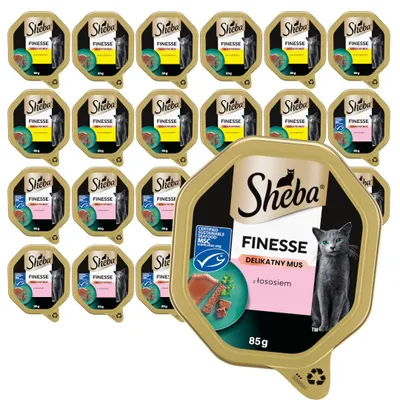 Zdjęcie produktu dla Sheba Finesse Tacka 22x85g Mokra Karma Pełnoporcjowa Dla Kota Mix W Musie