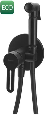 Produktbild von Sapho Unterputz-Armatur mit WC-Handbrause, rund, schwarz matt