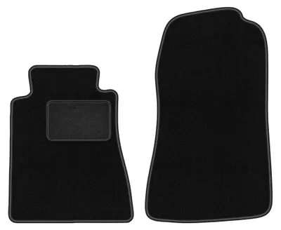 Immagine prodotto di Tappetini anteriori in moquette per Mercedes C 190 W201 1982-1993 (berlina) – 2 pezzi, neri, su misura – Wielganizator LUX