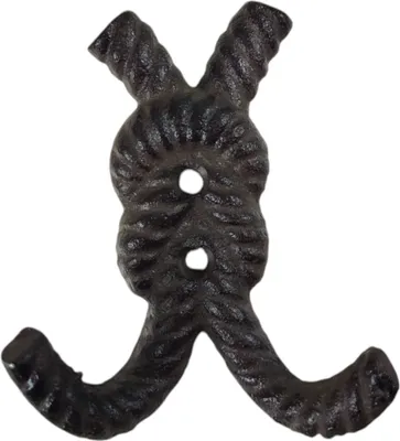 Produktbild von Kreuzknoten Wandhaken - Maritime Deko aus Gusseisen