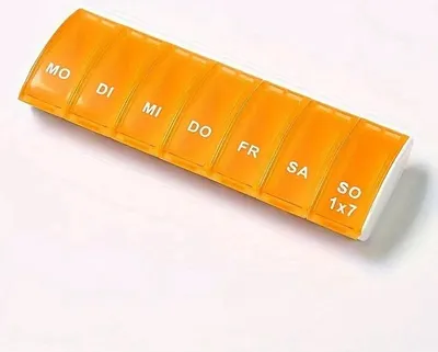 Produktbild von Go Go Gadget - Pillendose - 7 Fächer - Medikamentenbox - Reisemedikamente - Orange