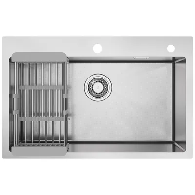 Produktbild von Edelstahlspüle 70x45cm Einbauspüle mit Stufen, Cecipa, Küchenspüle Wabenstruktur, 201 Edelstahl, Nanobeschichtung, Spülbecken für Küche