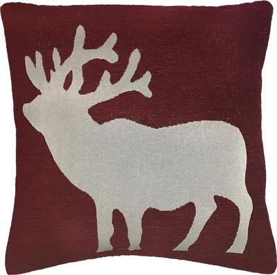 Produktbild von Kissen Weihnachtskissen mit Hirsch Motiv 50x50 cm in Bordeaux