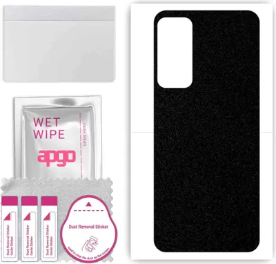 Produktbild von apgo Rückseite Schutzfolie, Skin, kompatibel mit Honor Play 5T Pro, Hinten Displayschutzfolie aus Vinylfolie, kratzfest, einfache Montage - Mattschwarz
