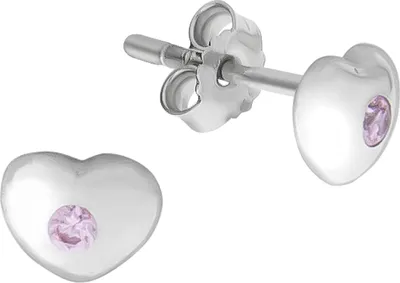 Produktbild von Zeeme for Kids Ohrringe 925 Sterling Silber Herz Zirkonia