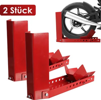 Produktbild von Hengda 2x Motorradständer Ständer Motorradheber Montagehilfe Transportständer Motorradständer rot
